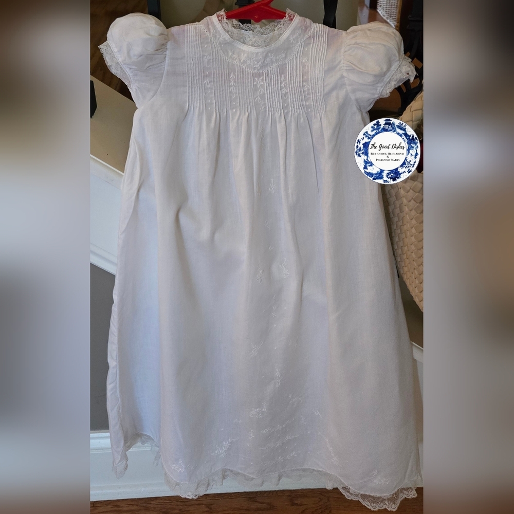 SOLD SOLD SOLD Cherubs MCM Christening Gown - Embroidery & Lace